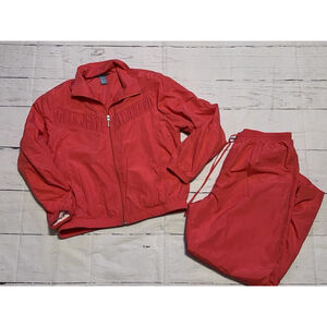 Vintage Koret Sport Women Large Full Zip Coral Salmon Jacket & Matching Pants